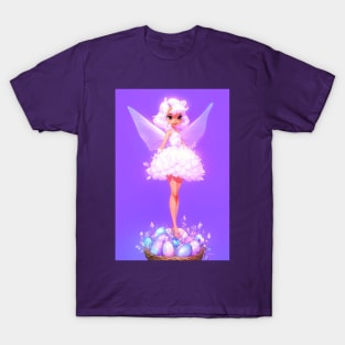 Cute fairy standing on easter egg T-Shirt